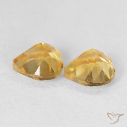 1.48 ct natürliche Golden Citrin-Edelsteine, Herz, VVS-VS