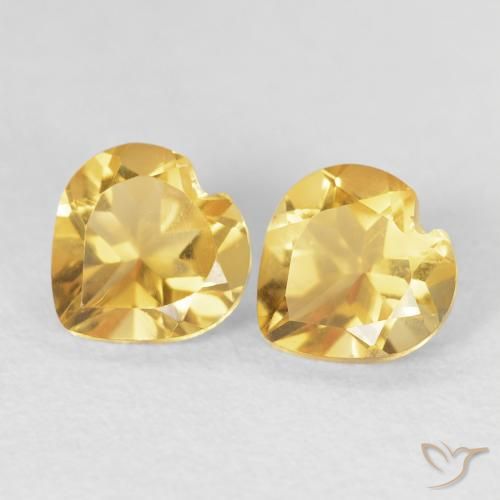 1.59ctw Natürlicher Golden Citrin, Herz, VVS-VS
