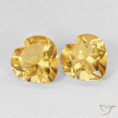1.59 ct natürliche Golden Citrin-Edelsteine, Herz, VVS-VS