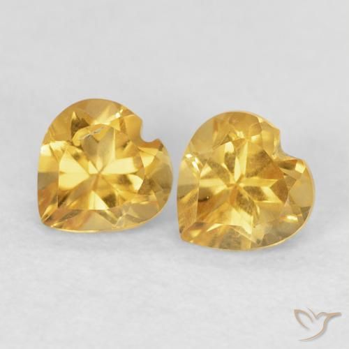 0.88ctw Natürlicher Golden Citrin, Herz, VVS-VS