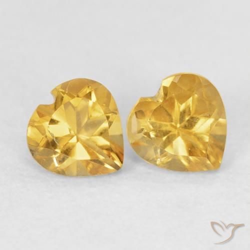0.88 ct natürliche Golden Citrin-Edelsteine, Herz, VVS-VS