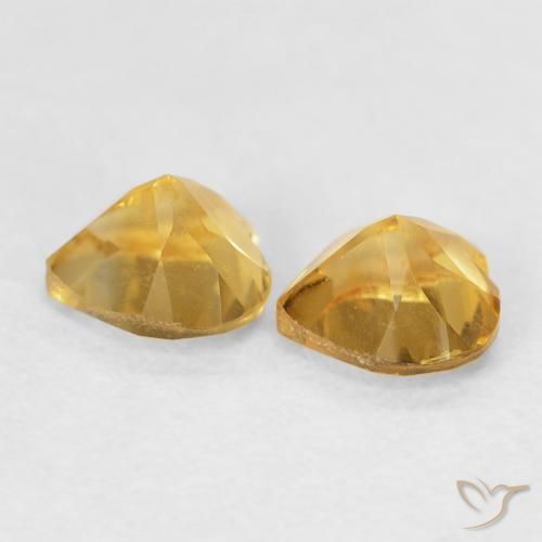 0.88 ct natürliche Golden Citrin-Edelsteine, Herz, VVS-VS
