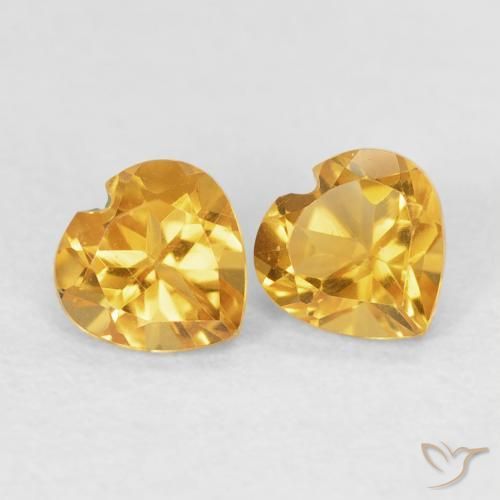 0.90 ct natürliche Golden Citrin-Edelsteine, Herz, VVS-VS