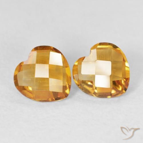 1.29 ct natürliche Mittel Orange-Gold Citrin-Edelsteine, Herz, VVS-VS