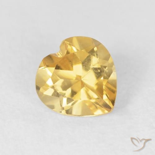 0.72ct Natürlicher Golden Citrin, Herz, VVS
