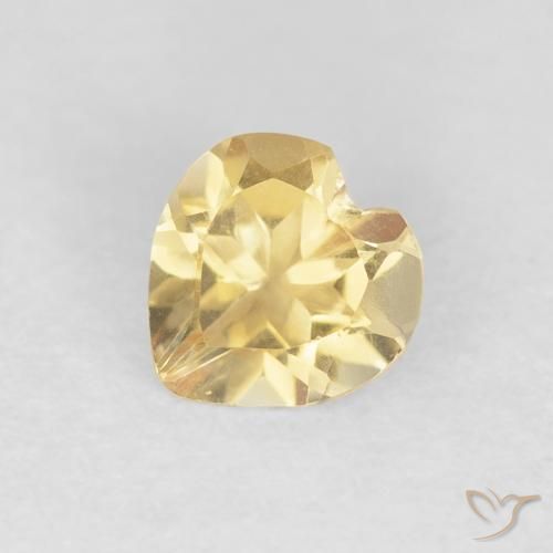0.55ct Natürlicher Golden Citrin, Herz, VVS