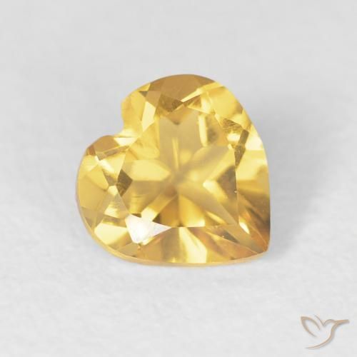 0.66ct Natürlicher gold-orange Citrin, Herz, VVS