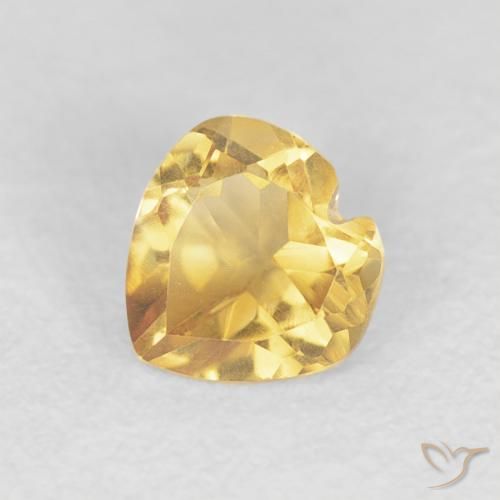 0.45ct Natürlicher Golden Citrin, Herz, VVS