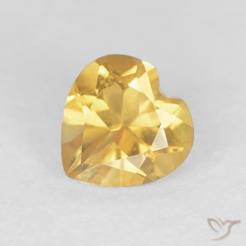 0.73ct Natürlicher Mittleres Gold Citrin, Herz, VVS