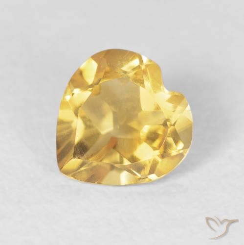 0.66ct Natürlicher Golden Citrin, Herz, VVS