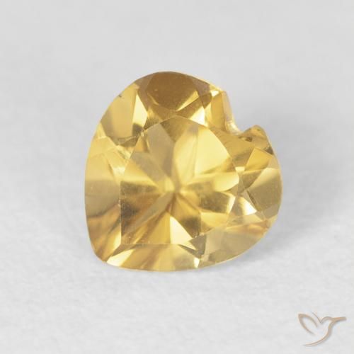 0.71ct Natürlicher Mittleres Gold Citrin, Herz, VVS