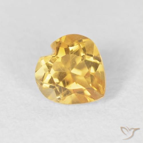 0.51ct Natürlicher Mittleres Gold Citrin, Herz, VS