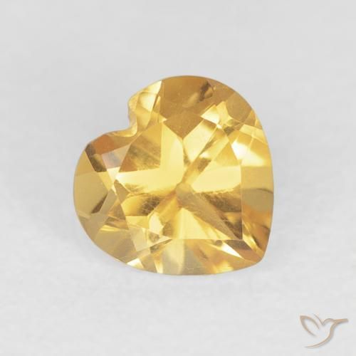 0.71ct Natürlicher Mittleres Gold Citrin, Herz, VS