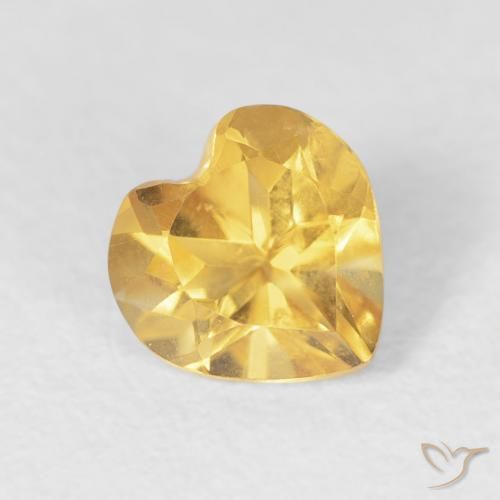 0.70ct Natürlicher Golden Citrin, Herz, VVS