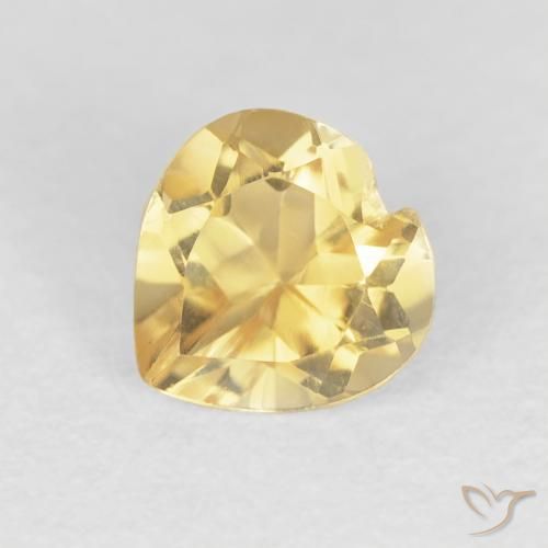 0.75ct Natürlicher Mittleres Gold Citrin, Herz, VVS