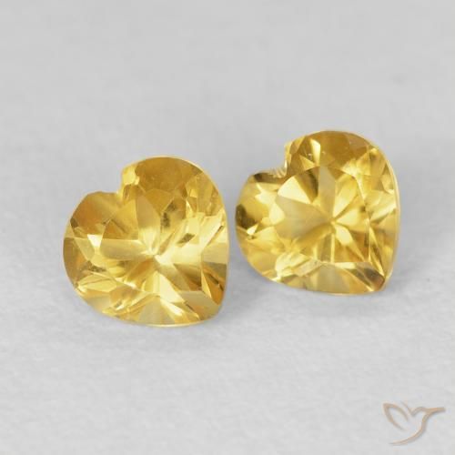 0.96 ct natürliche gold-orange Citrin-Edelsteine, Herz, VVS-VS