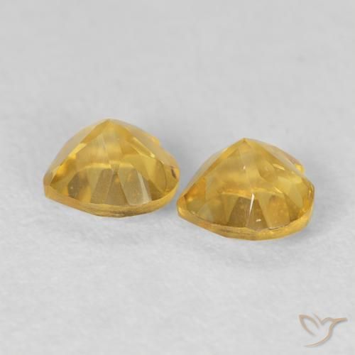 0.96 ct natürliche gold-orange Citrin-Edelsteine, Herz, VVS-VS