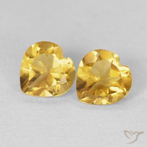 1.37ctw Natürlicher Golden Citrin, Herz, VVS-VS