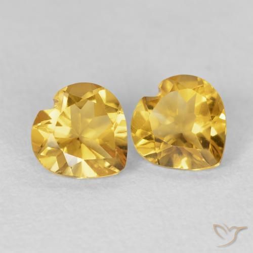 1.37 ct natürliche Golden Citrin-Edelsteine, Herz, VVS-VS