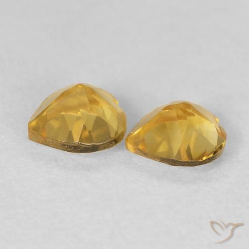 1.37 ct natürliche Golden Citrin-Edelsteine, Herz, VVS-VS