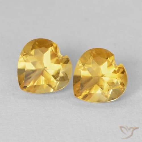 1.55ctw Natürlicher Tiefes Gold Citrin, Herz, VVS-VS