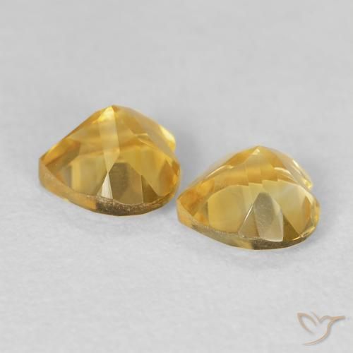 1.55 ct natürliche Tiefes Gold Citrin-Edelsteine, Herz, VVS-VS