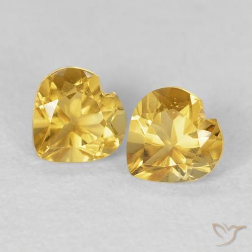 0.94ctw Natürlicher Golden Citrin, Herz, VVS-VS