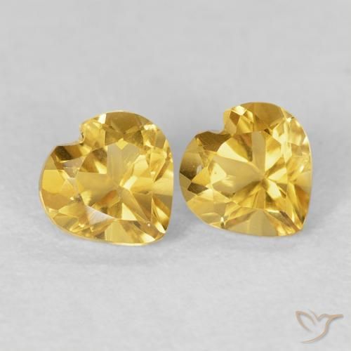 0.94 ct natürliche Golden Citrin-Edelsteine, Herz, VVS-VS