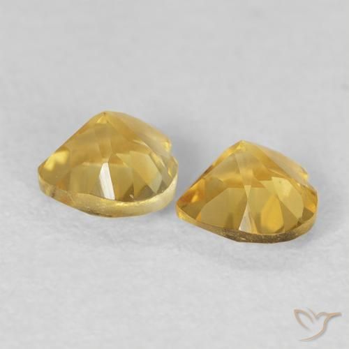 0.94 ct natürliche Golden Citrin-Edelsteine, Herz, VVS-VS