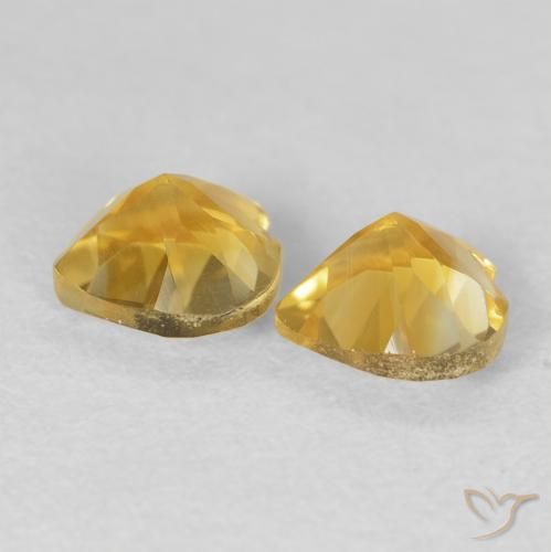 1.47 ct natürliche Tiefes Gold Citrin-Edelsteine, Herz, VVS-VS