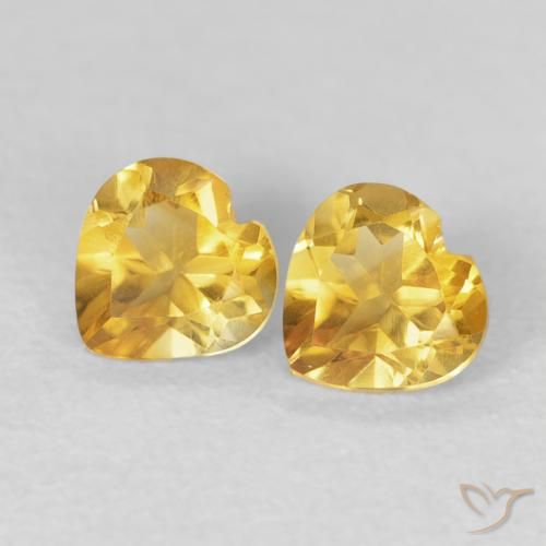 0.88ctw Natürlicher Golden Citrin, Herz, VVS-VS