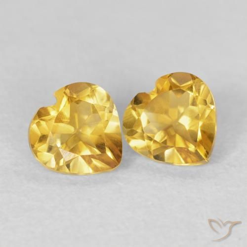 0.88 ct natürliche Golden Citrin-Edelsteine, Herz, VVS-VS
