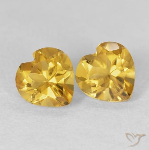 1.52ctw Natürlicher Tiefes Gold Citrin, Herz, VVS-VS