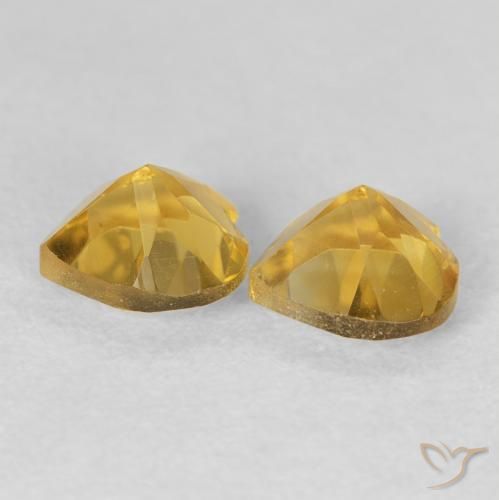 1.52 ct natürliche Tiefes Gold Citrin-Edelsteine, Herz, VVS-VS