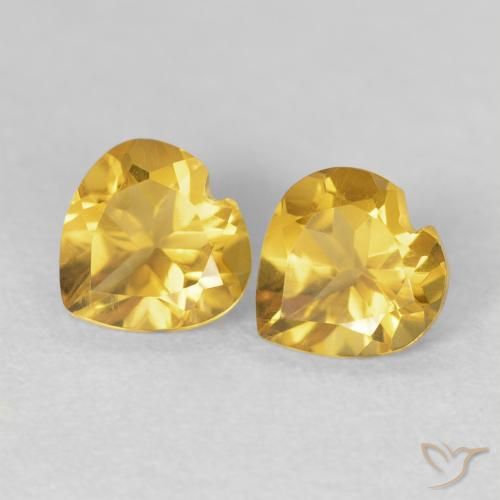 1.42ctw Natürlicher Mittleres Gold Citrin, Herz, VVS-VS