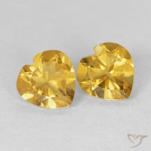 1.42 ct natürliche Mittleres Gold Citrin-Edelsteine, Herz, VVS-VS