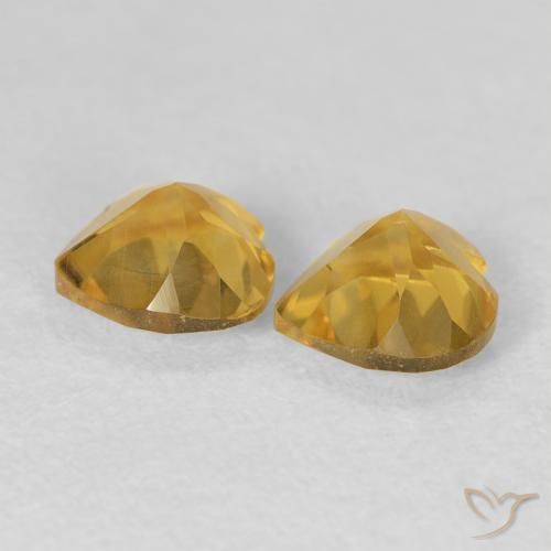1.42 ct natürliche Mittleres Gold Citrin-Edelsteine, Herz, VVS-VS