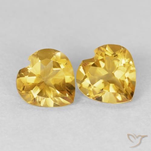 1.30 ct natürliche Golden Citrin-Edelsteine, Herz, VVS-VS