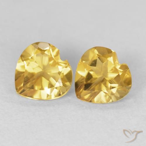 1.45ctw Natürlicher Tiefes Gold Citrin, Herz, VVS-VS