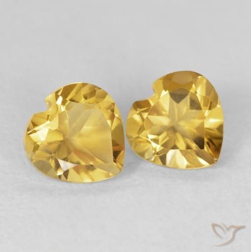 1.45 ct natürliche Tiefes Gold Citrin-Edelsteine, Herz, VVS-VS