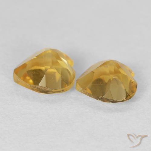 1.45 ct natürliche Tiefes Gold Citrin-Edelsteine, Herz, VVS-VS