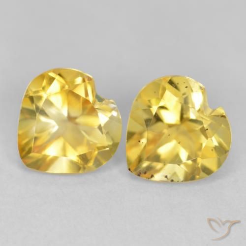 1.40ctw Natürlicher Helles Gold Citrin, Herz, VS