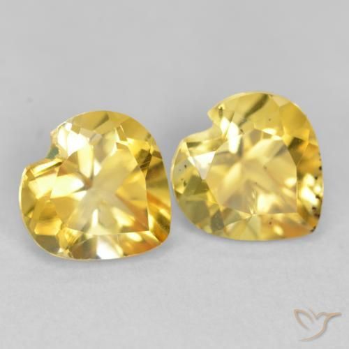 1.40 ct natürliche Helles Gold Citrin-Edelsteine, Herz, VS