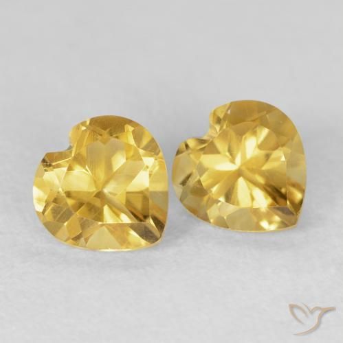 1.47 ct natürliche Golden Citrin-Edelsteine, Herz, VVS-VS