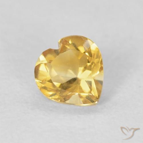 0.44ct Natürlicher Golden Citrin, Herz, VVS