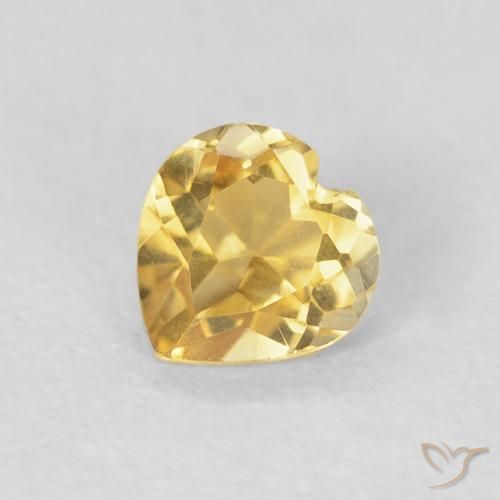 0.44ct Natürlicher Mittleres Gold Citrin, Herz, VVS