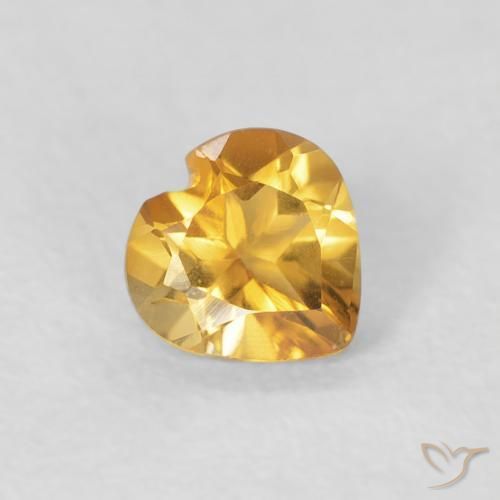 9,17 ctw natürlicher gold-orange Citrin, Herz, VVS
