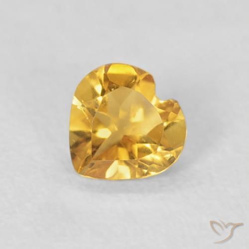 0.36ct Natürlicher Helles Gold Citrin, Herz, VVS