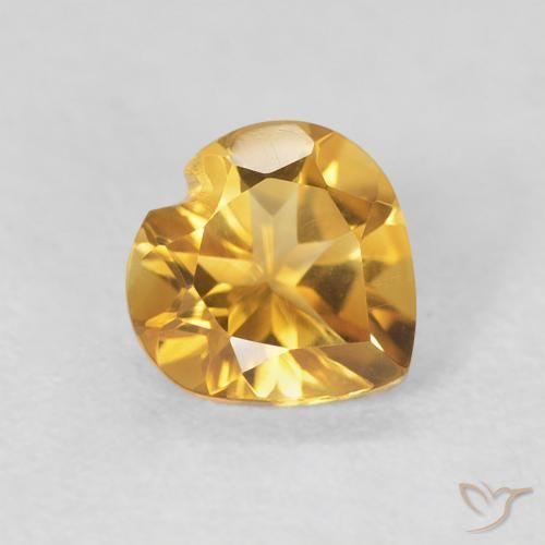 9,17 ctw natürlicher Medium Light-Golden Citrin, Herz, VVS-VS