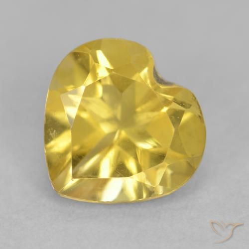 0.63ct Natürlicher Golden Citrin, Herz, VVS-VS
